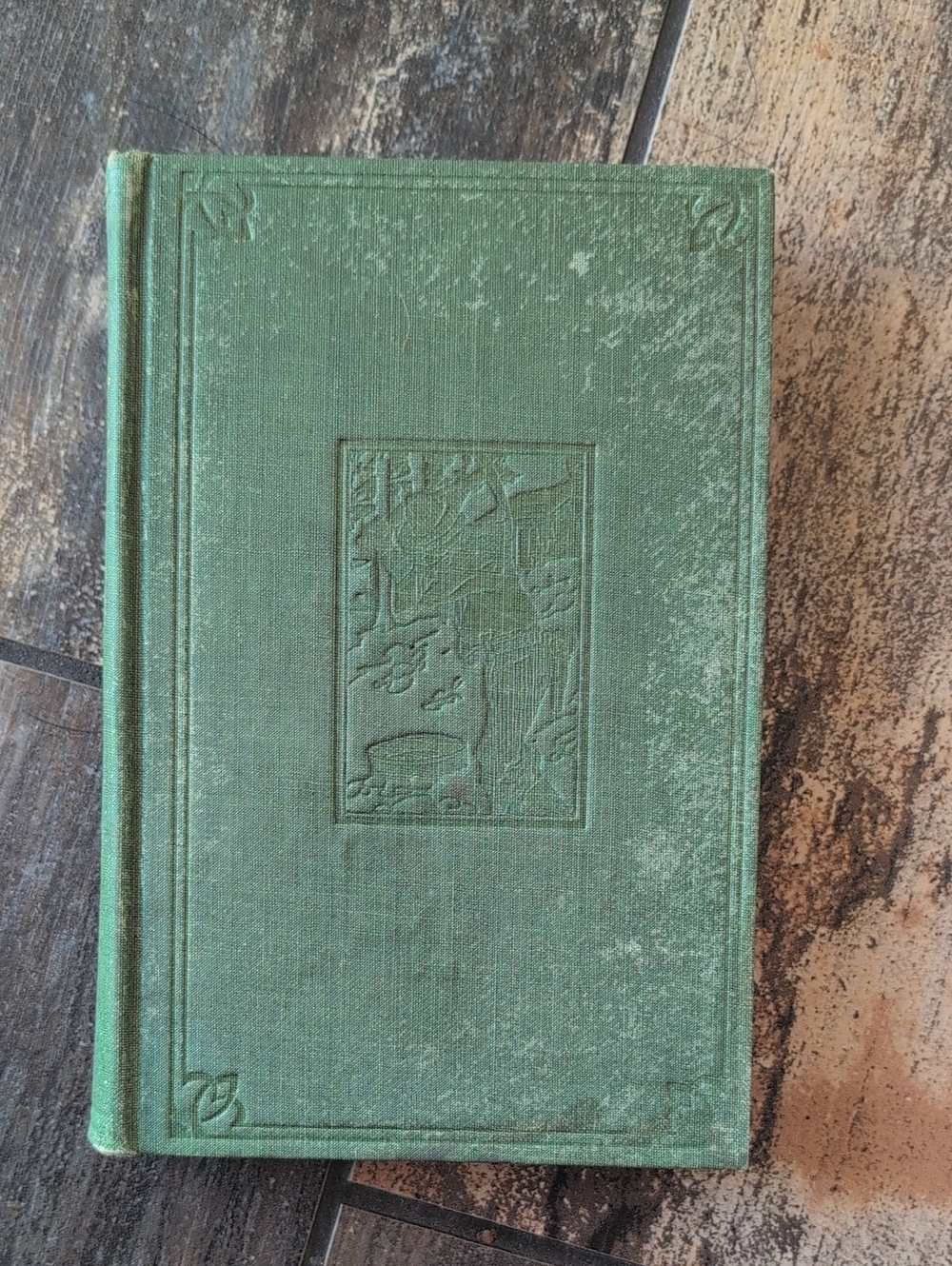 Rare Estate Sale Vintage 1891 Green Clothbound Hardcover Book Embossed Cover